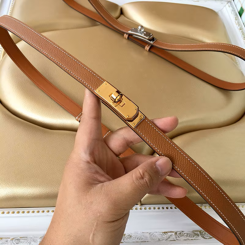 Exquisite Reversible Leather Belt with Lock Clasp