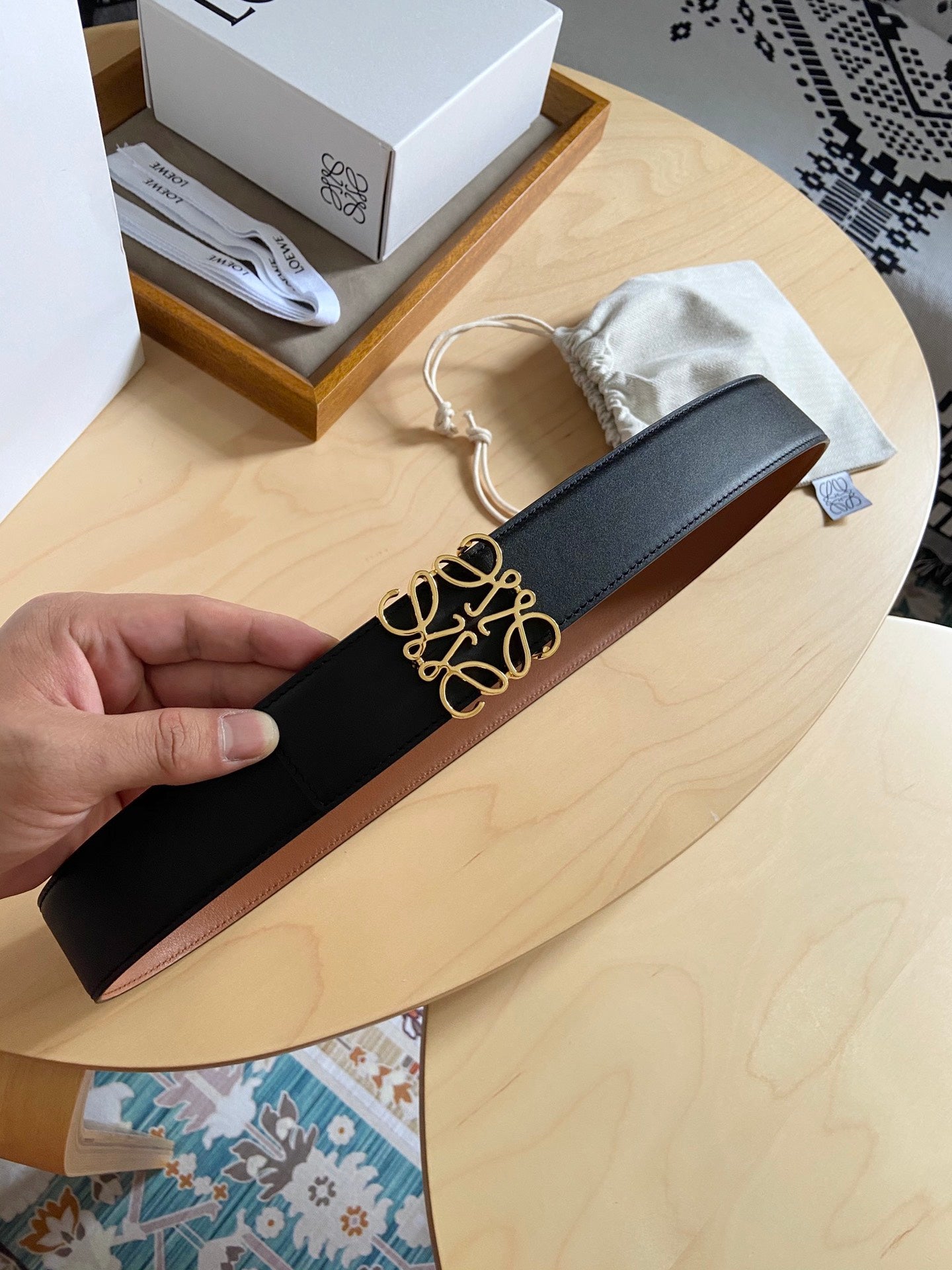 Cowhide Leather Double-Sided Belt