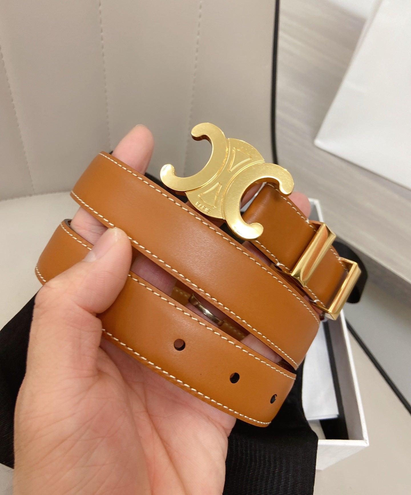 Triomphe Calfskin Signature Belt